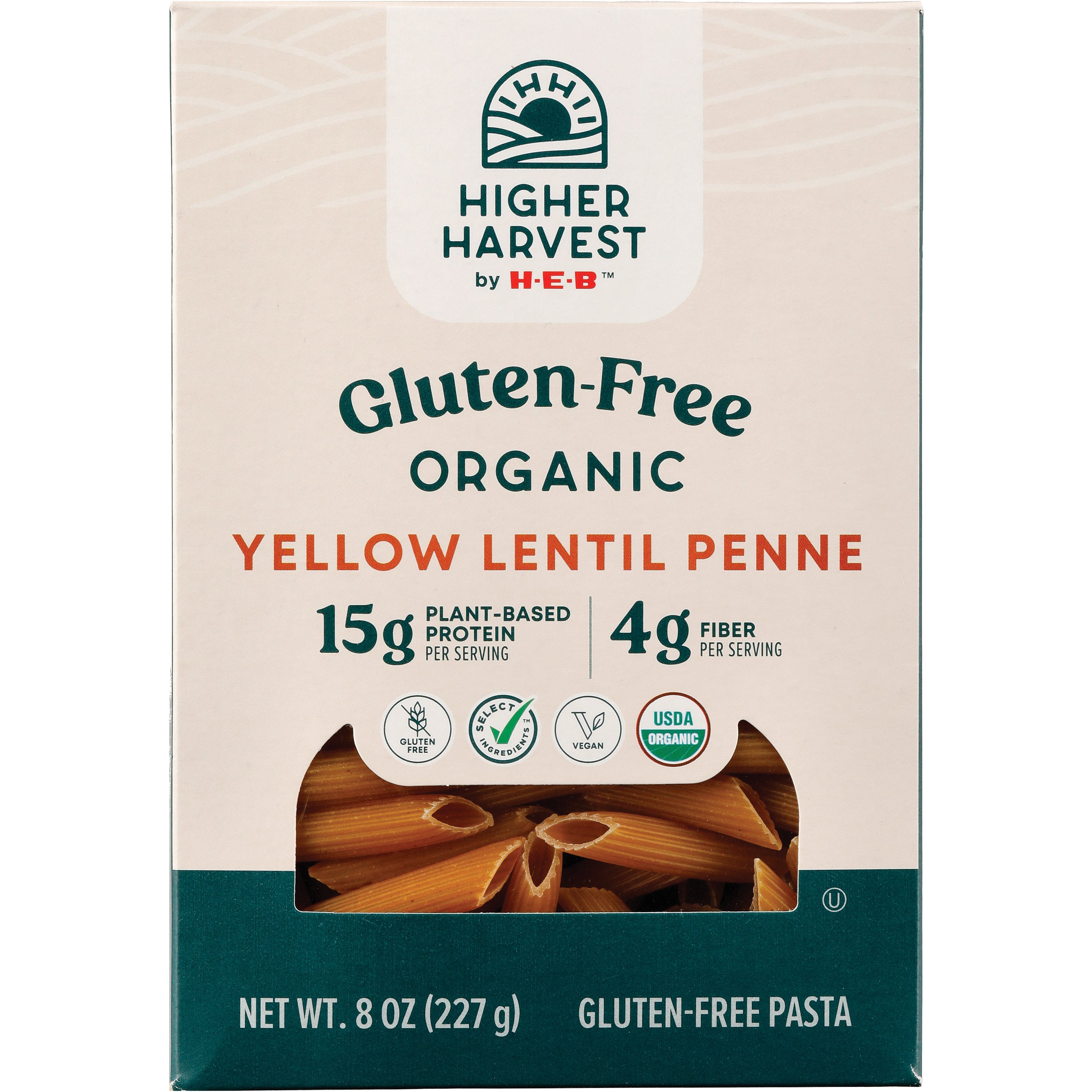 HEB Organics GlutenFree Yellow Lentil Penne Pasta Shop Pasta