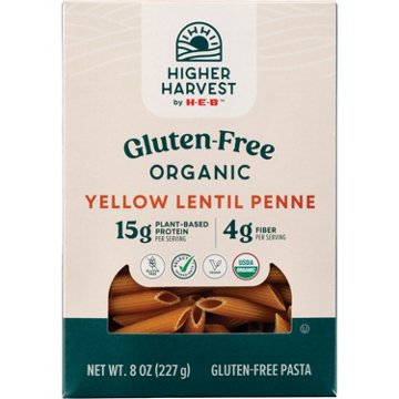 Higher Harvest by H-E-B Gluten Free Organic 15g Protein Yellow Lentil Penne Pasta Noodles