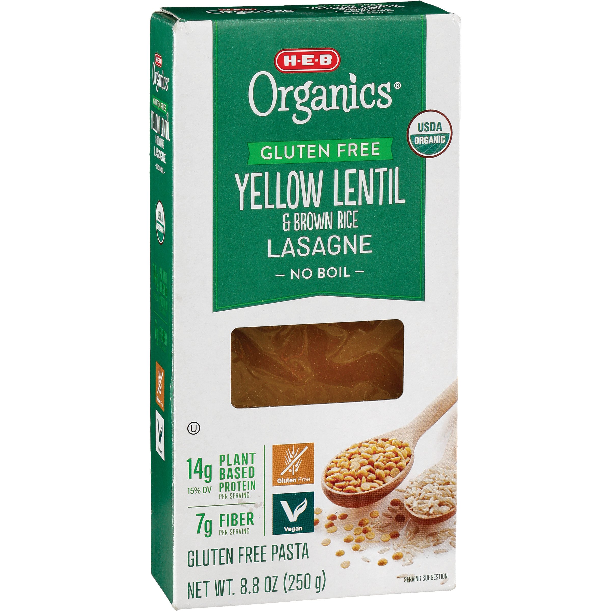 H-E-B Organics 90% Yellow Lentil 10% Brown Rice Lasagna - Shop Pasta ...