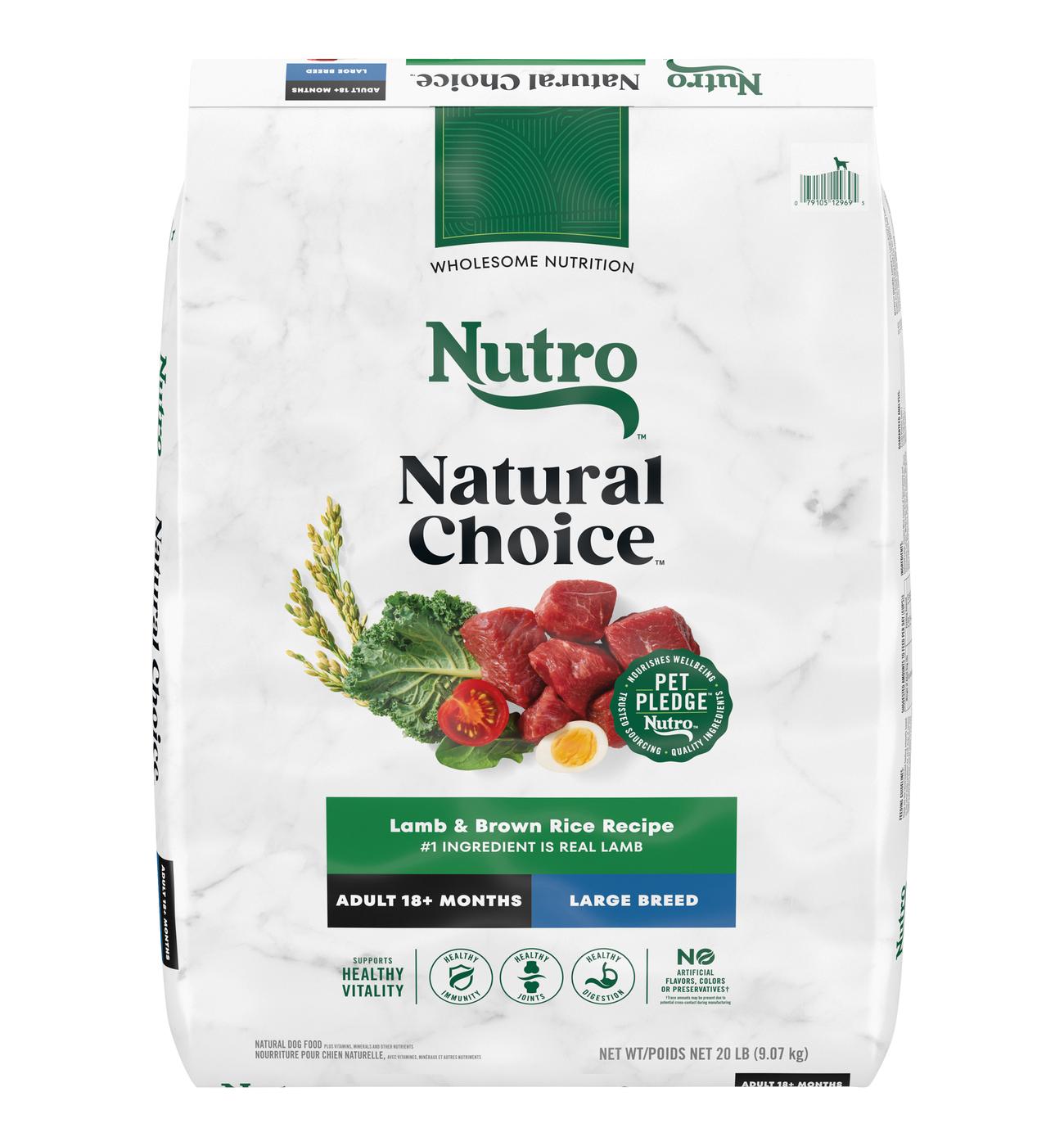 Nutro Natural Choice Adult Large Breed Lamb & Brown Rice Dry Dog Food; image 1 of 5