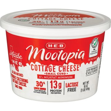 H-E-B Mootopia Lactose-Free Small Curd Cottage Cheese