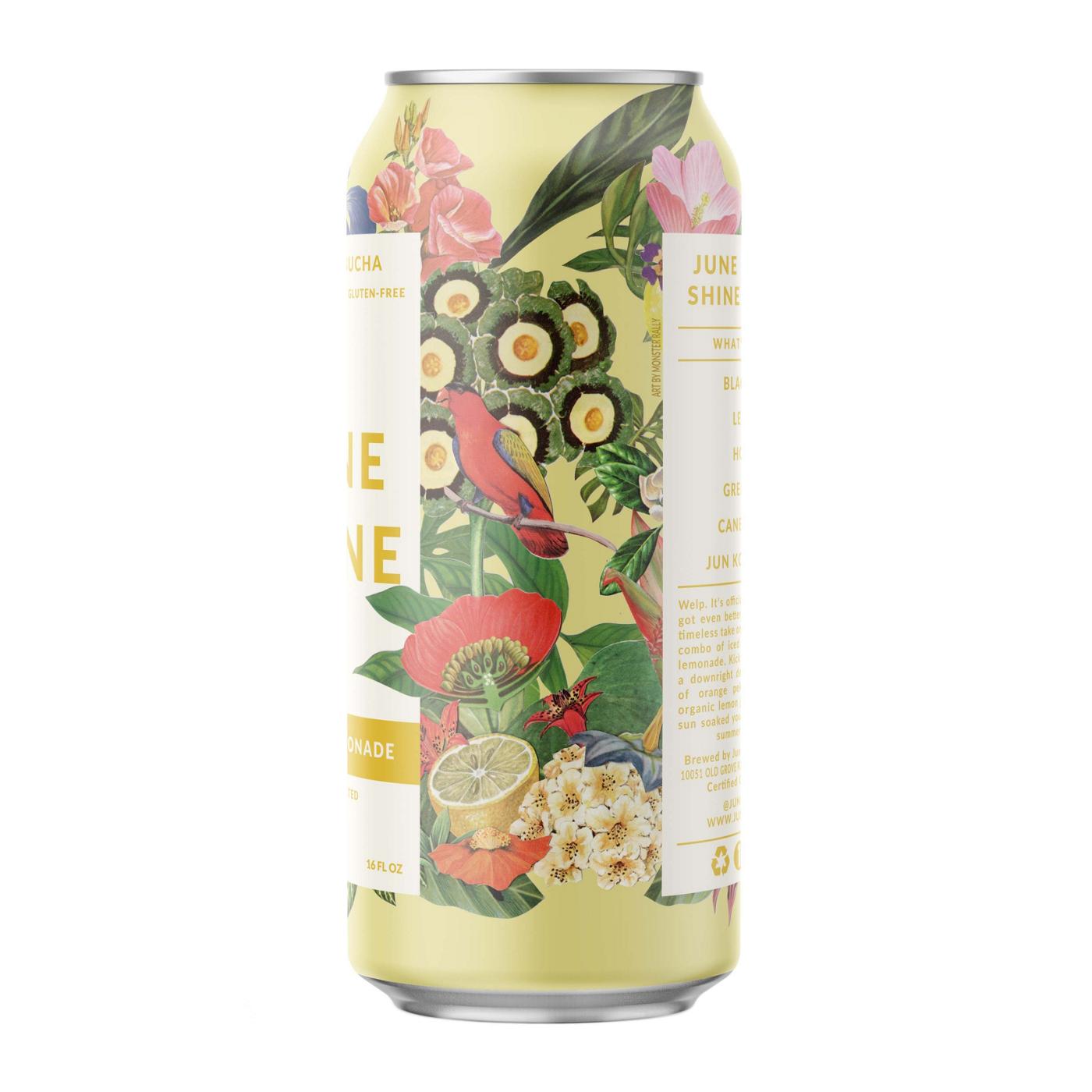 Juneshine Black Iced Tea Lemonade Hard Kombucha Shop Malt Beverages