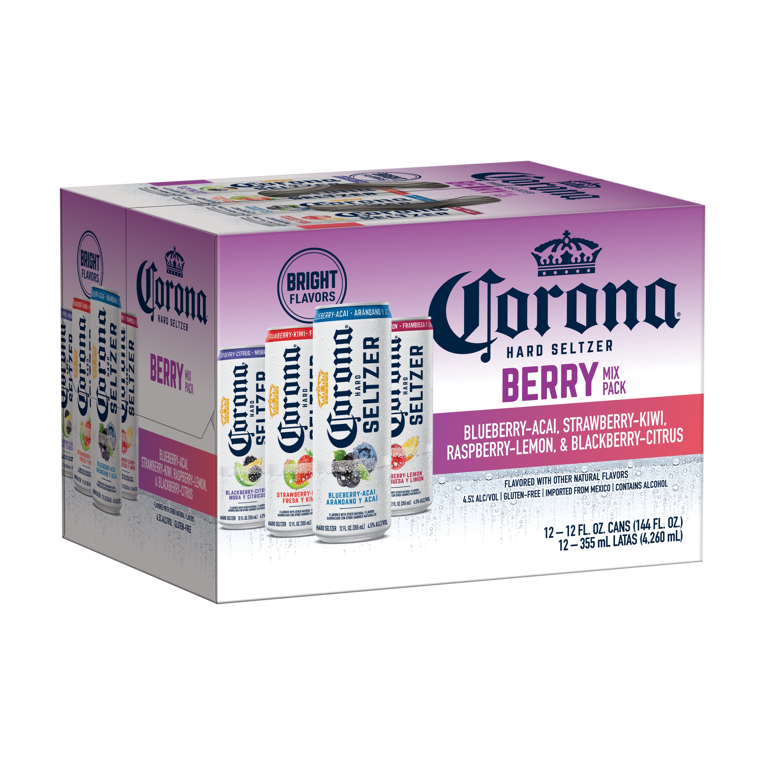 Corona Hard Seltzer Berry Mix Pack 12 oz Cans Shop Beer & Wine at HEB