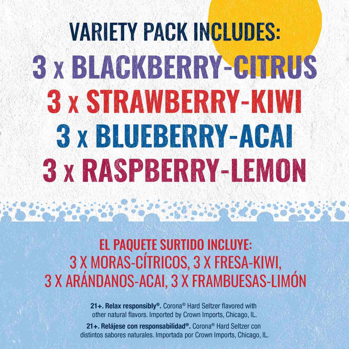 Corona Hard Seltzer Berry Mix Variety Pack Gluten Free 12 oz Cans, 12 pk; image 6 of 10