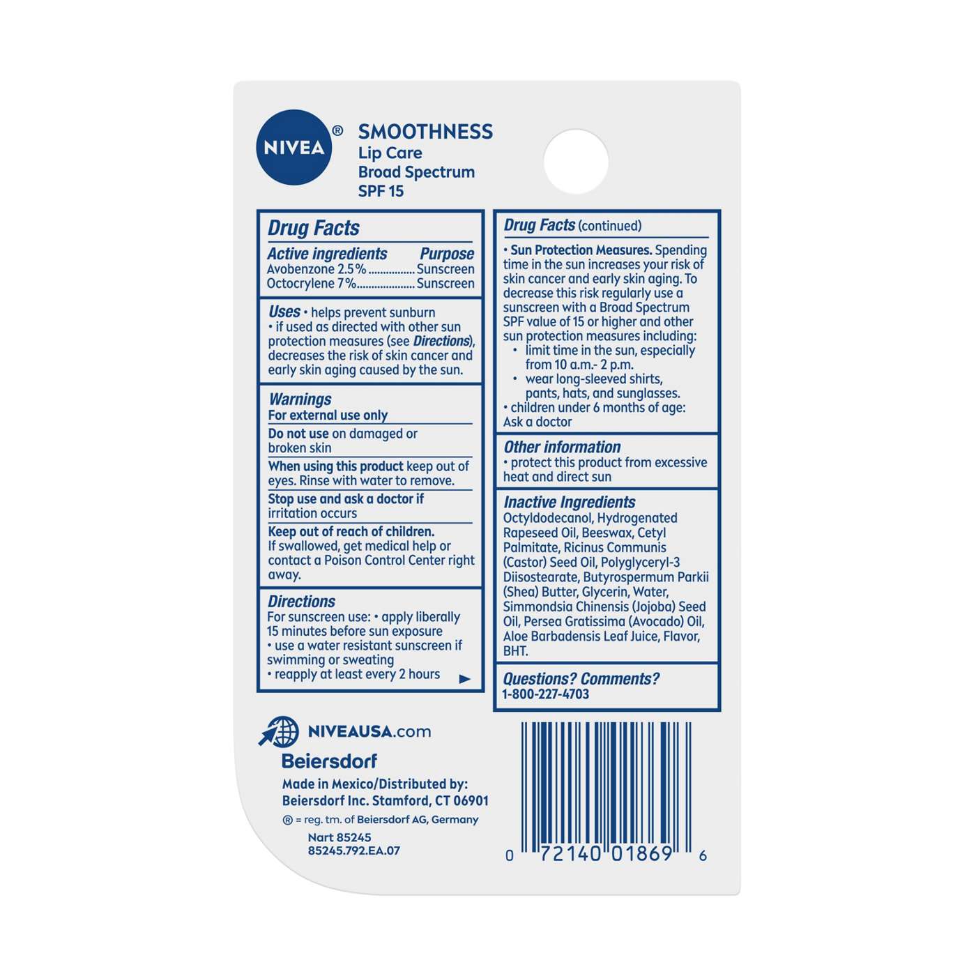 NIVEA Smoothness Lip Care Shop Lip balm & treatments at HEB