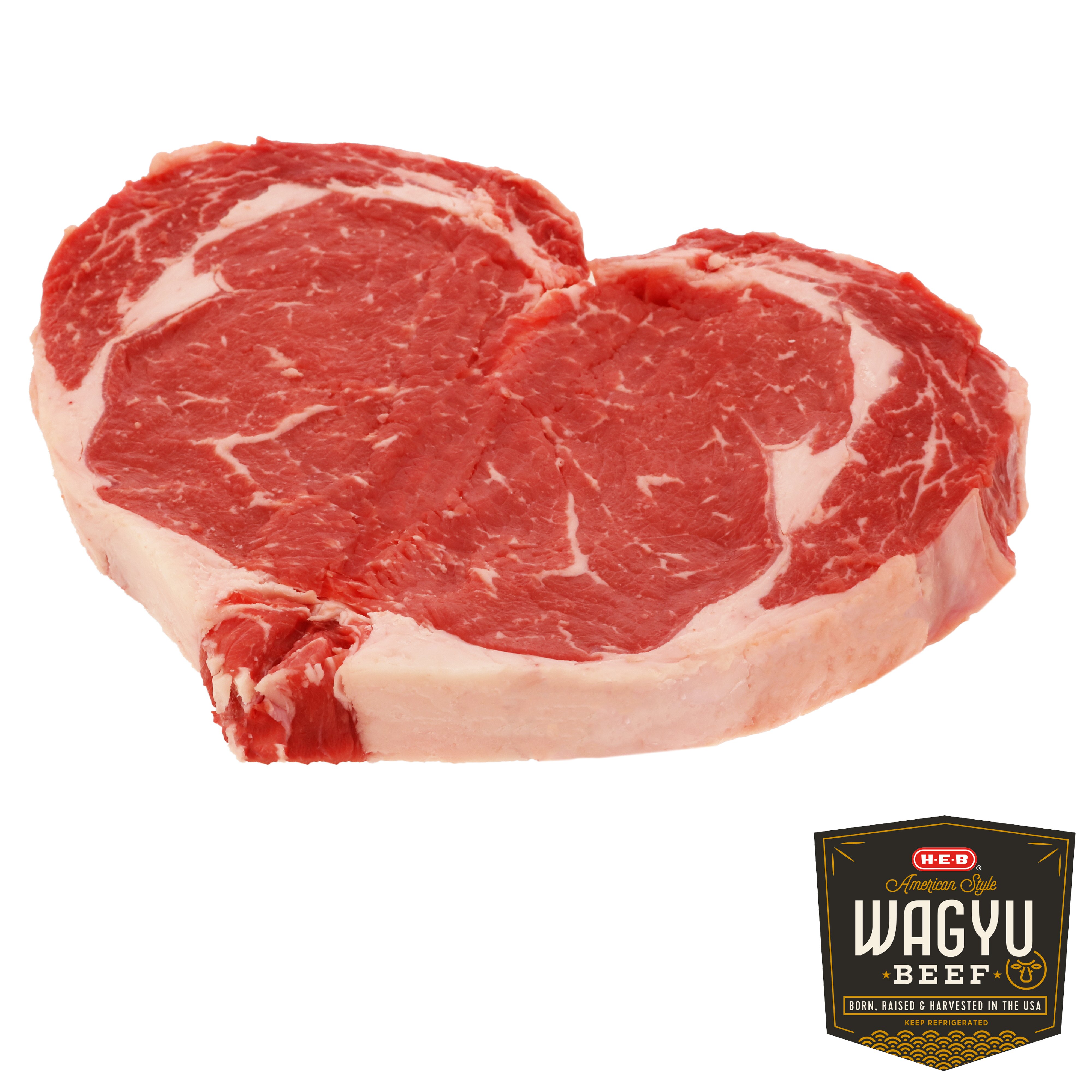 H-E-B American Style Wagyu Beef Boneless Ribeye Sweetheart Steak - Shop ...