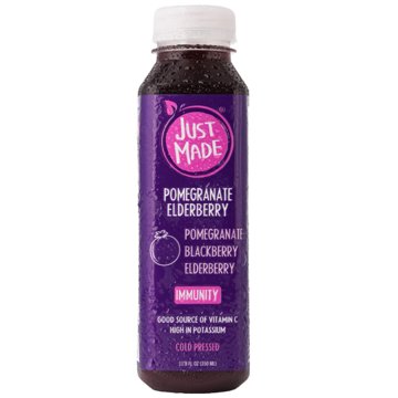 Just Made Pomegranate Elderberry Immunity Cold-Pressed Juice