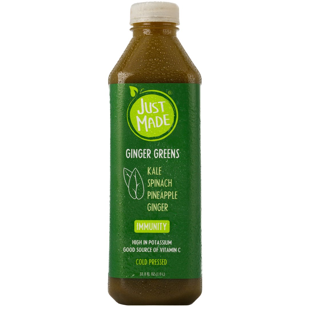 Just Made Ginger Greens Cold-Pressed Juice, 33.8 fl oz