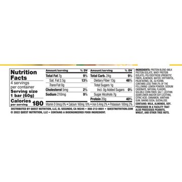 Quest 20g Protein Bars - Lemon Cake