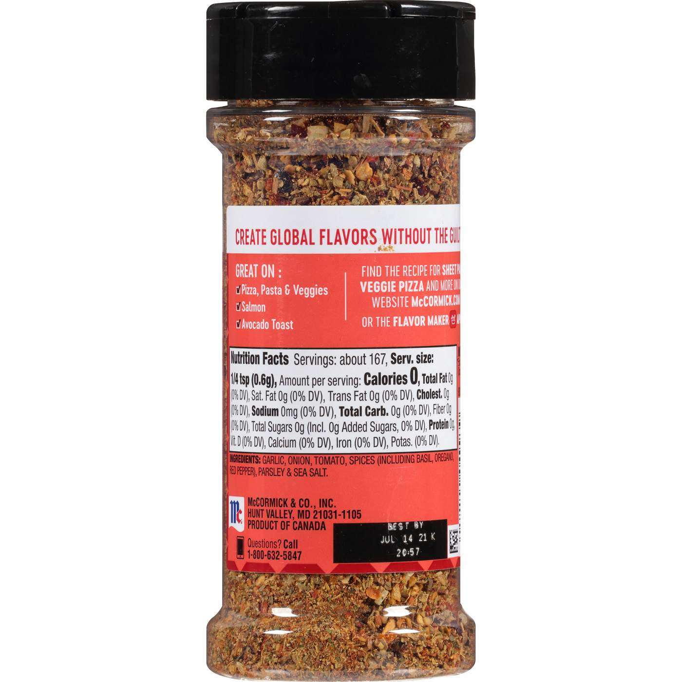 Mccormick Hint Of Salt Neapolitan Pizza Seasoning Shop Spice Mixes At