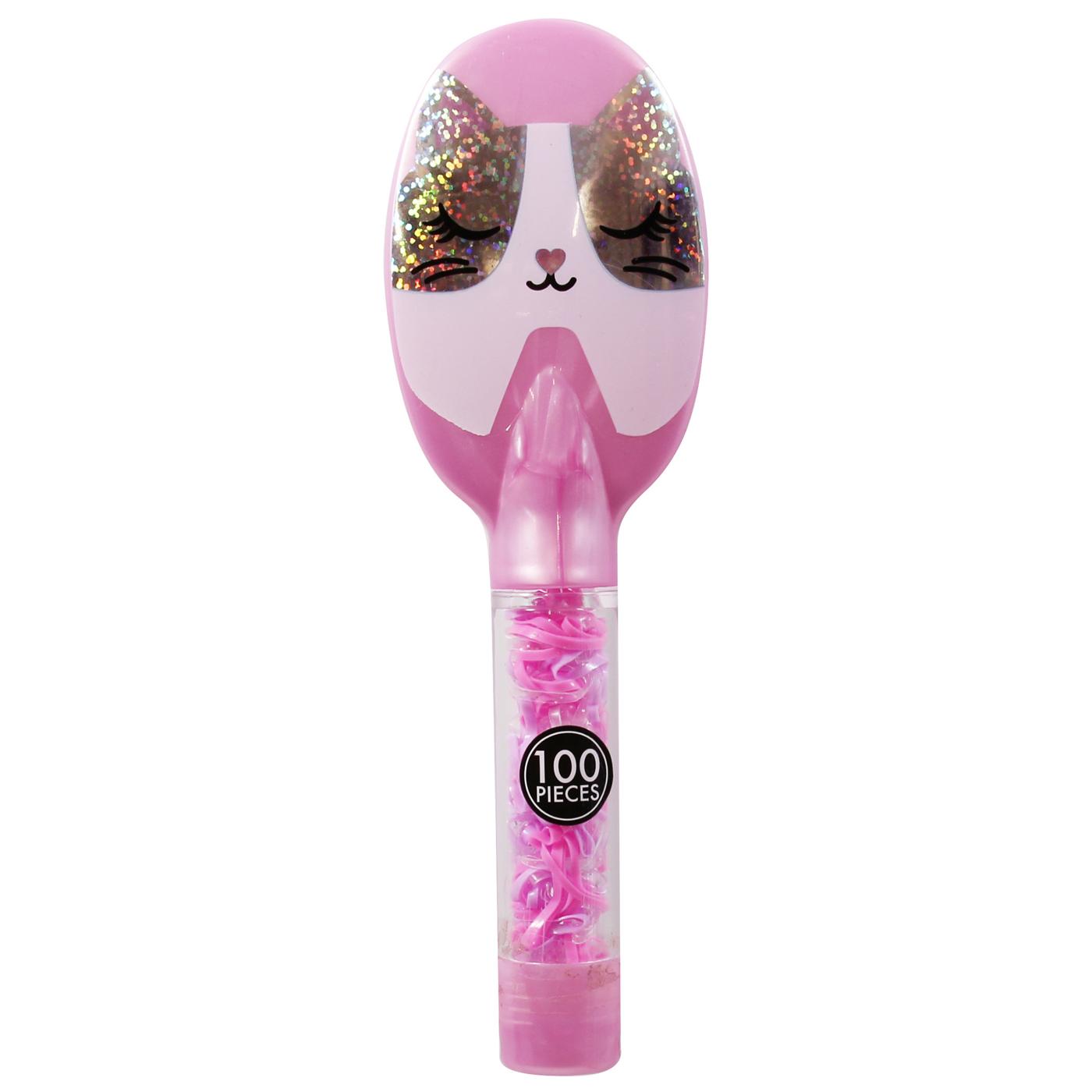 Trend Zone Cat Face Brush with 100 No Snag Hair Elastics; image 1 of 2
