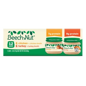 Beech-Nut Stage 1 Baby Food Variety Pack - Chicken & Turkey