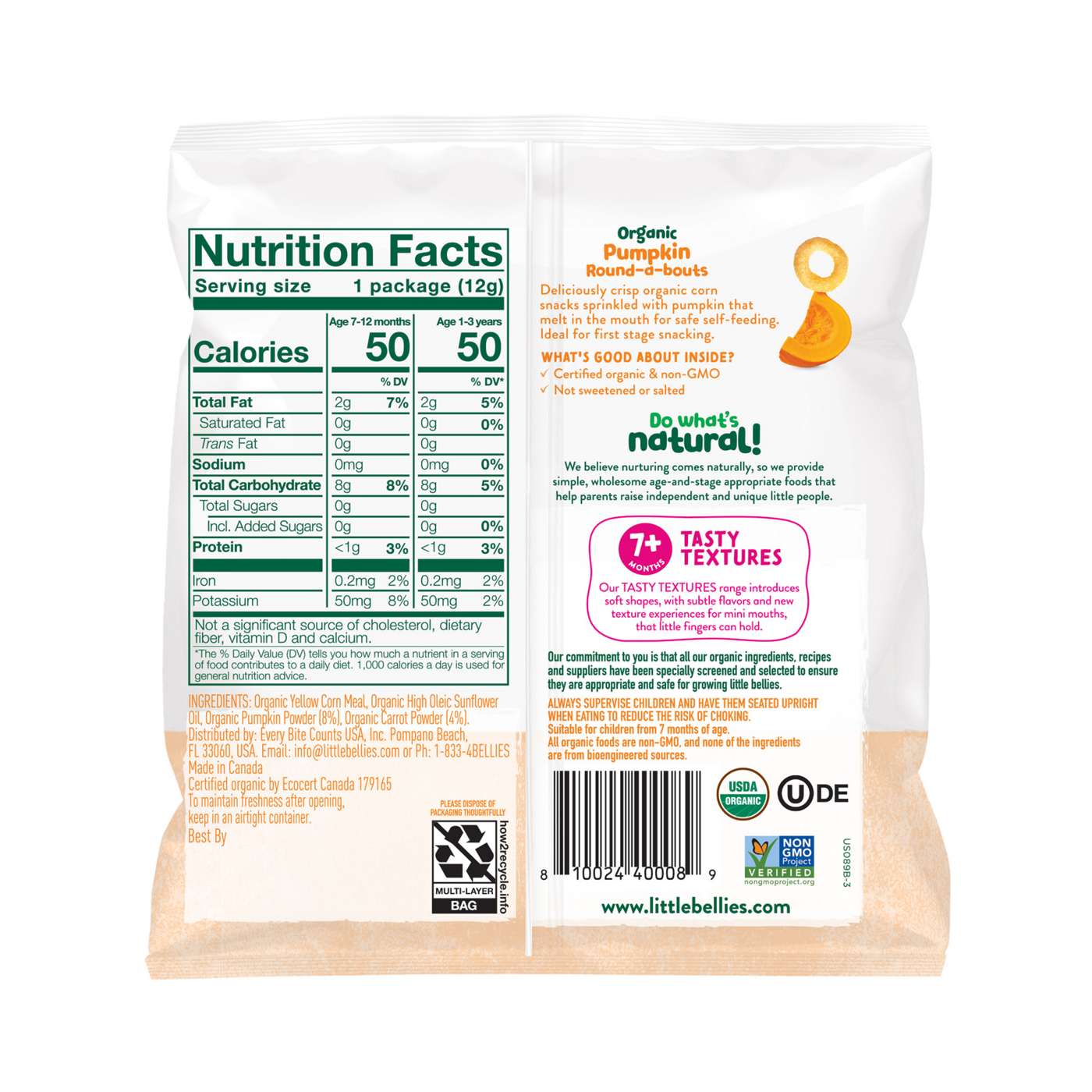 Little Bellies Organic Pumpkin Round-a-bouts Snacks; image 2 of 5