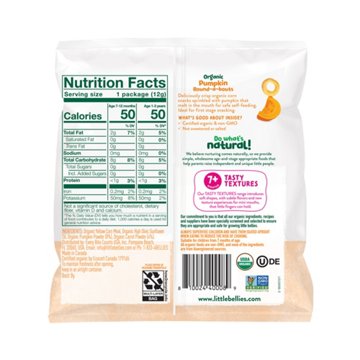 Little Bellies Organic Pumpkin Round-a-bouts Snacks, 0.40 oz