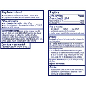 Alka-Seltzer Heartburn + Gas Relief Chews Tropical Punch