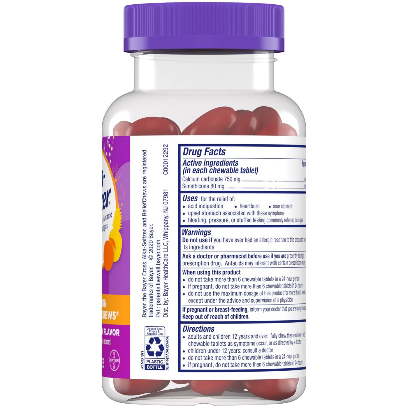 Alka-Seltzer Heartburn +Gas Relief Chews Tropical Punch; image 2 of 5