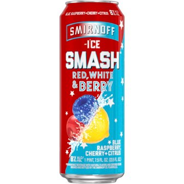 Smirnoff Ice Smash Red, White, Berry, 23.5 fl oz