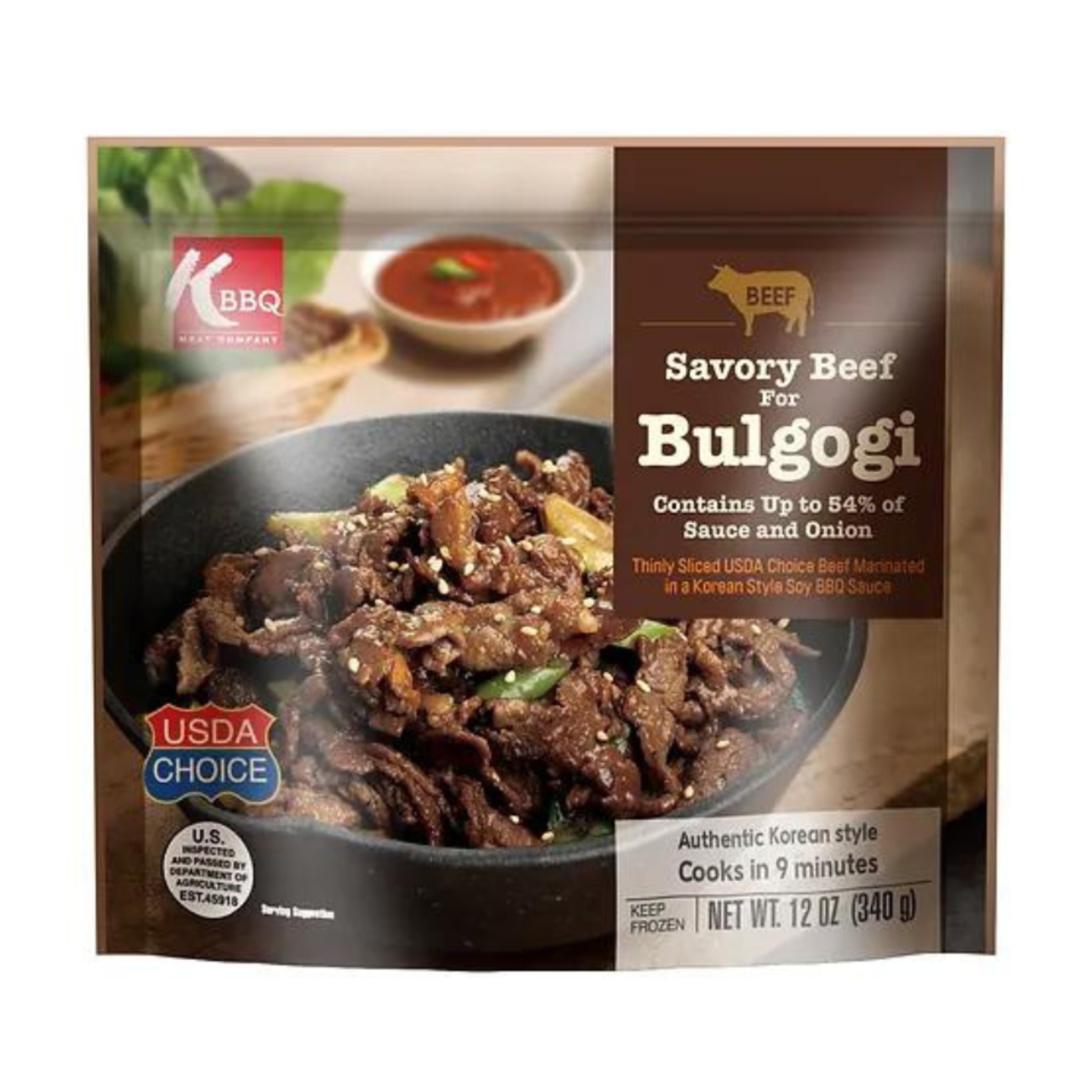 KBBQ Frozen Savory Beef Bulgogi, 12 oz