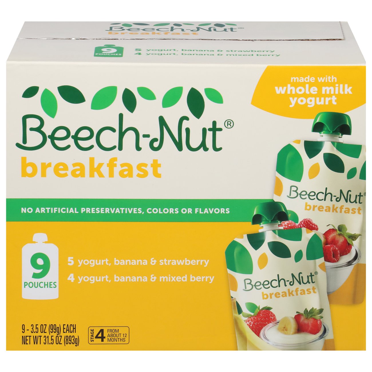 BeechNut Breakfast Stage 4 Variety Pack Baby Food Pouches Shop Food & Formula at HEB