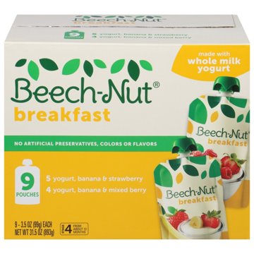 Beech-Nut Breakfast Pouches - Variety Pack, 9 ct