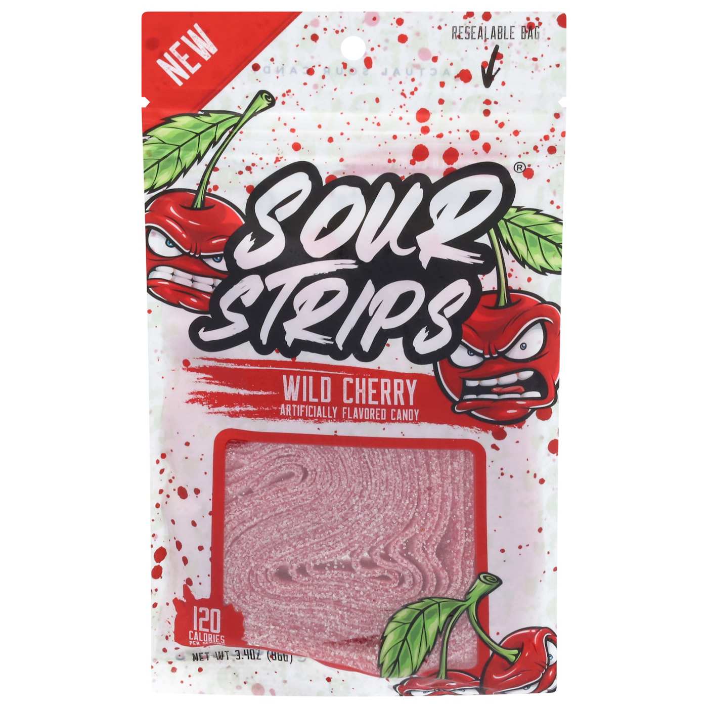 Sour Strips Wild Cherry Candy; image 1 of 2