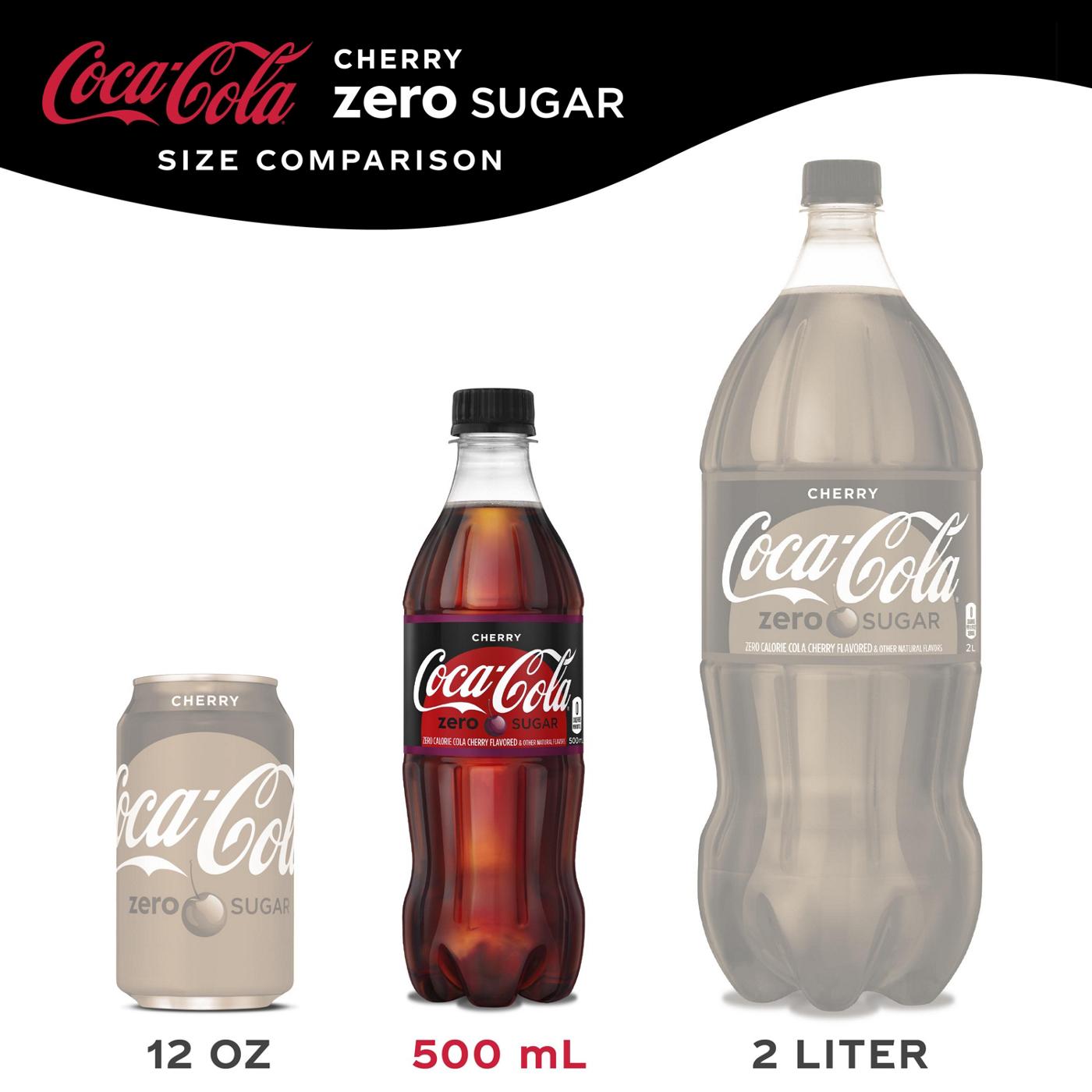 Coca-Cola Cherry Coke Zero Sugar 16.9 oz Bottles; image 2 of 7