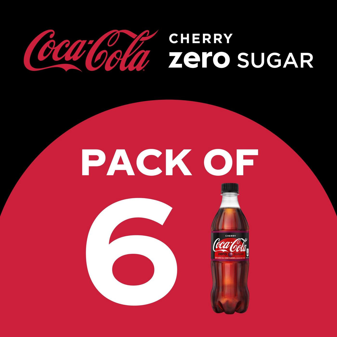 Coca-Cola Cherry Coke Zero Sugar 16.9 oz Bottles; image 6 of 7