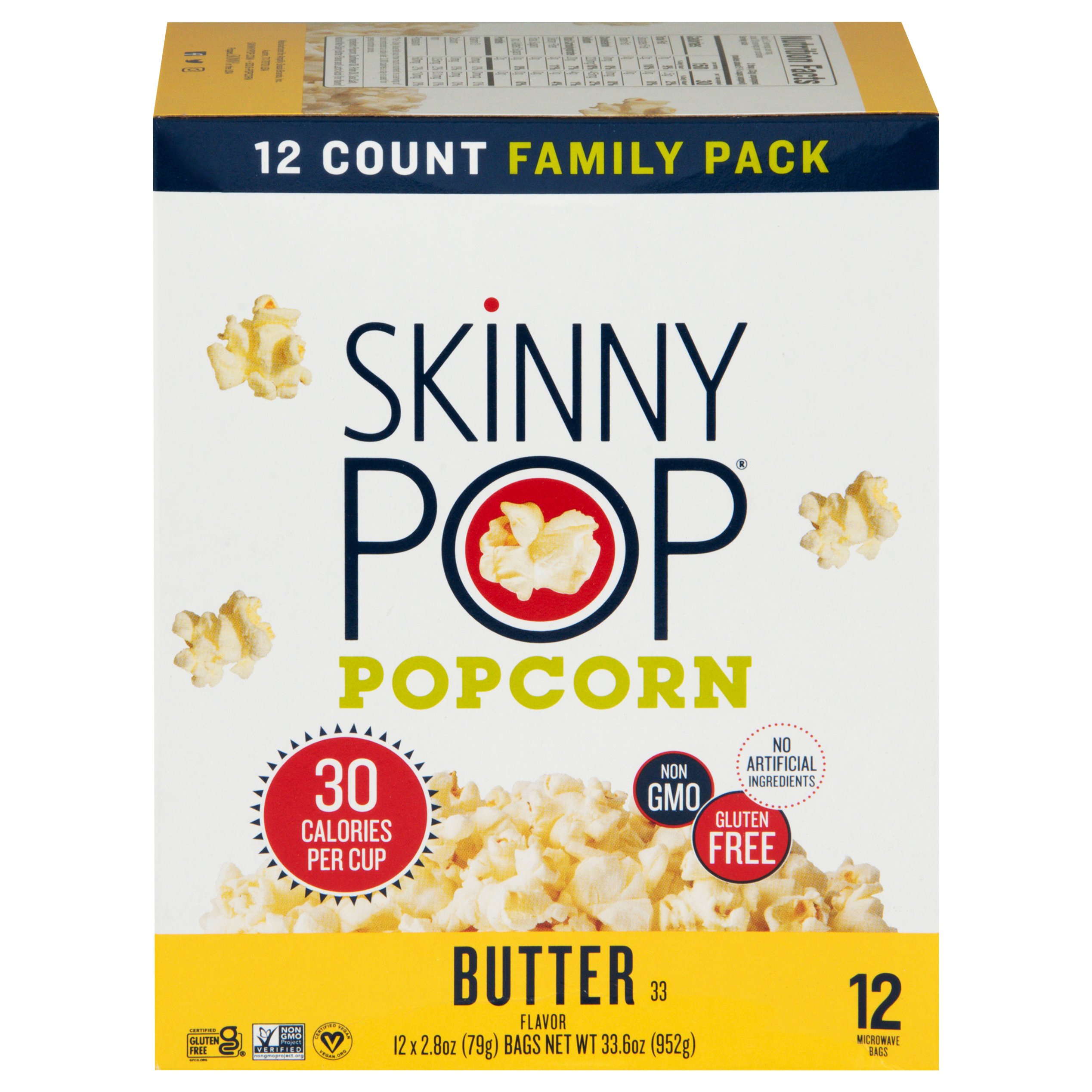 SkinnyPop Butter Microwave Popcorn Shop Popcorn at HEB