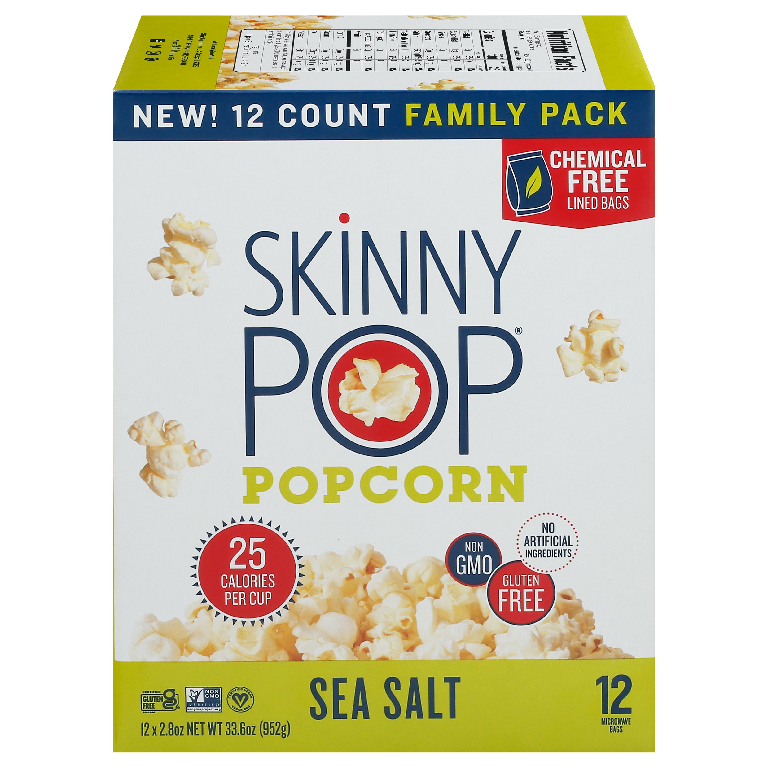 SkinnyPop Sea Salt Microwave Popcorn Shop Popcorn at HEB