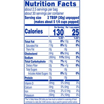 SKINNYPOP Microwavable Popcorn Family Size - Sea Salt, 12 ct