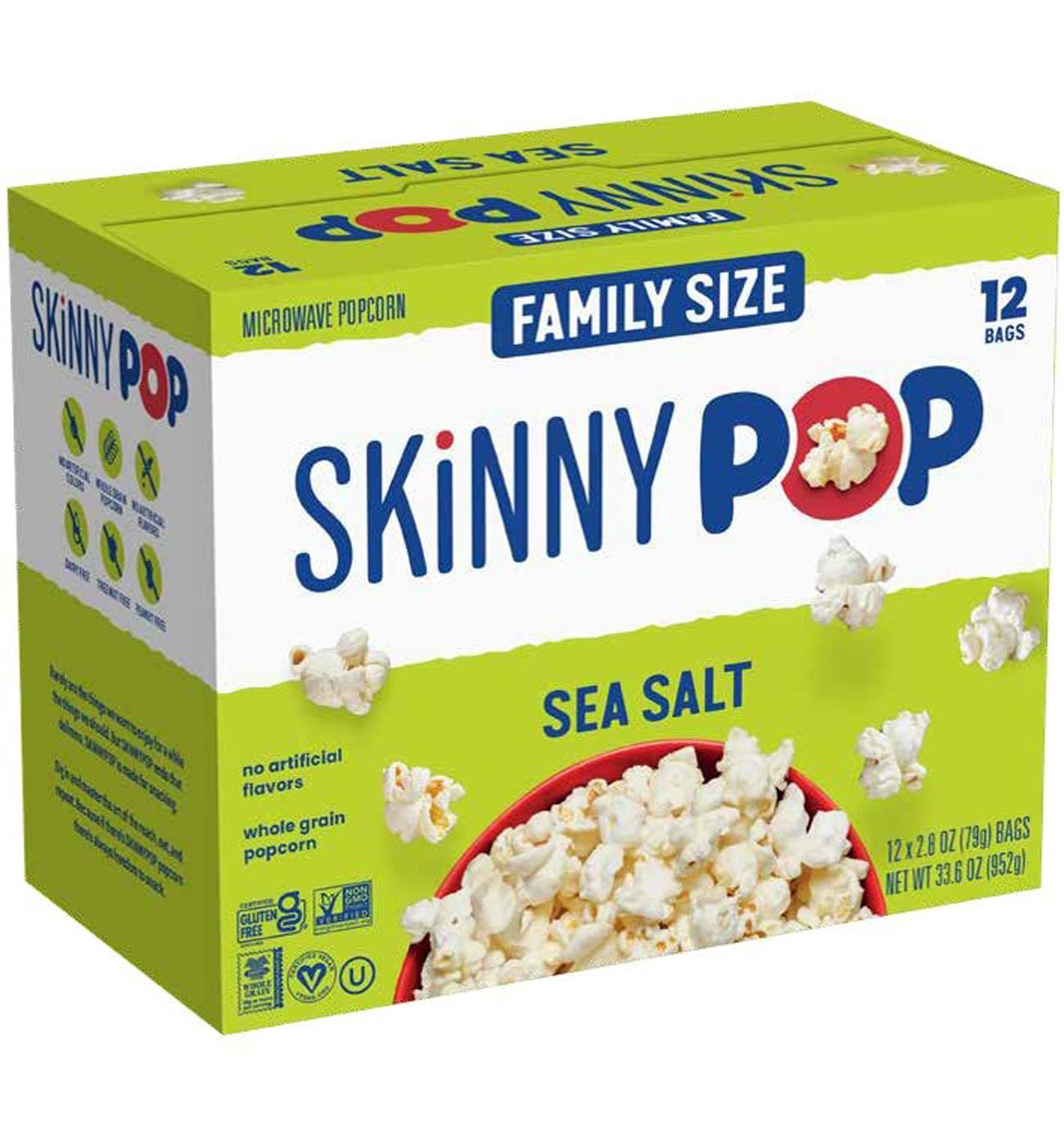 SKINNYPOP Microwavable Popcorn Family Size - Sea Salt; image 3 of 4