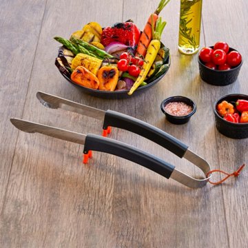 Mr. Bar-B-Q Kickstand Tongs, 5.28'' x 2.28'' x 15.87''