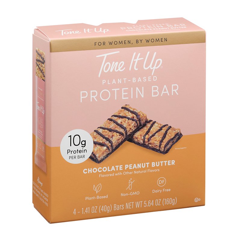 Skylight pels laver mad Tone It Up Plant-Based Chocolate Peanut Butter Protein Bar - Shop Diet &  Fitness at H-E-B