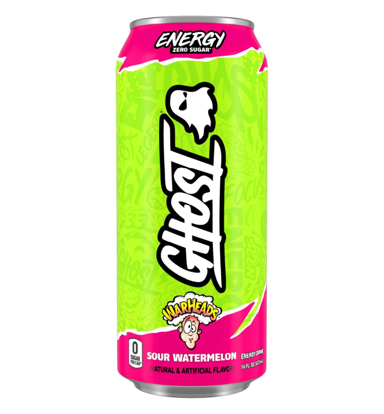Ghost Zero Sugar Warheads Sour Watermelon Energy Drink; image 1 of 7