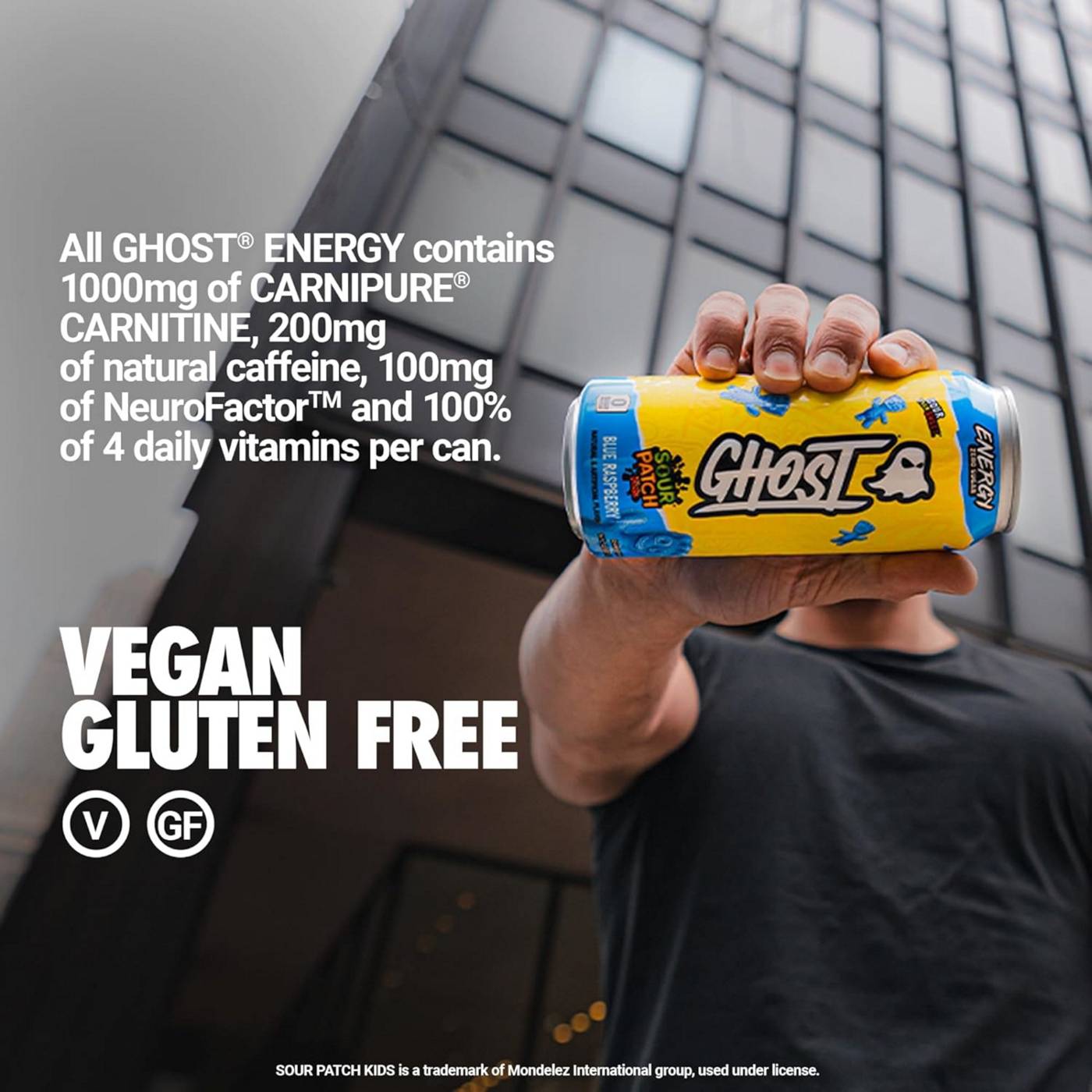 Ghost Zero Sugar Sour Patch Kids Blue Raspberry Energy Drink; image 5 of 7