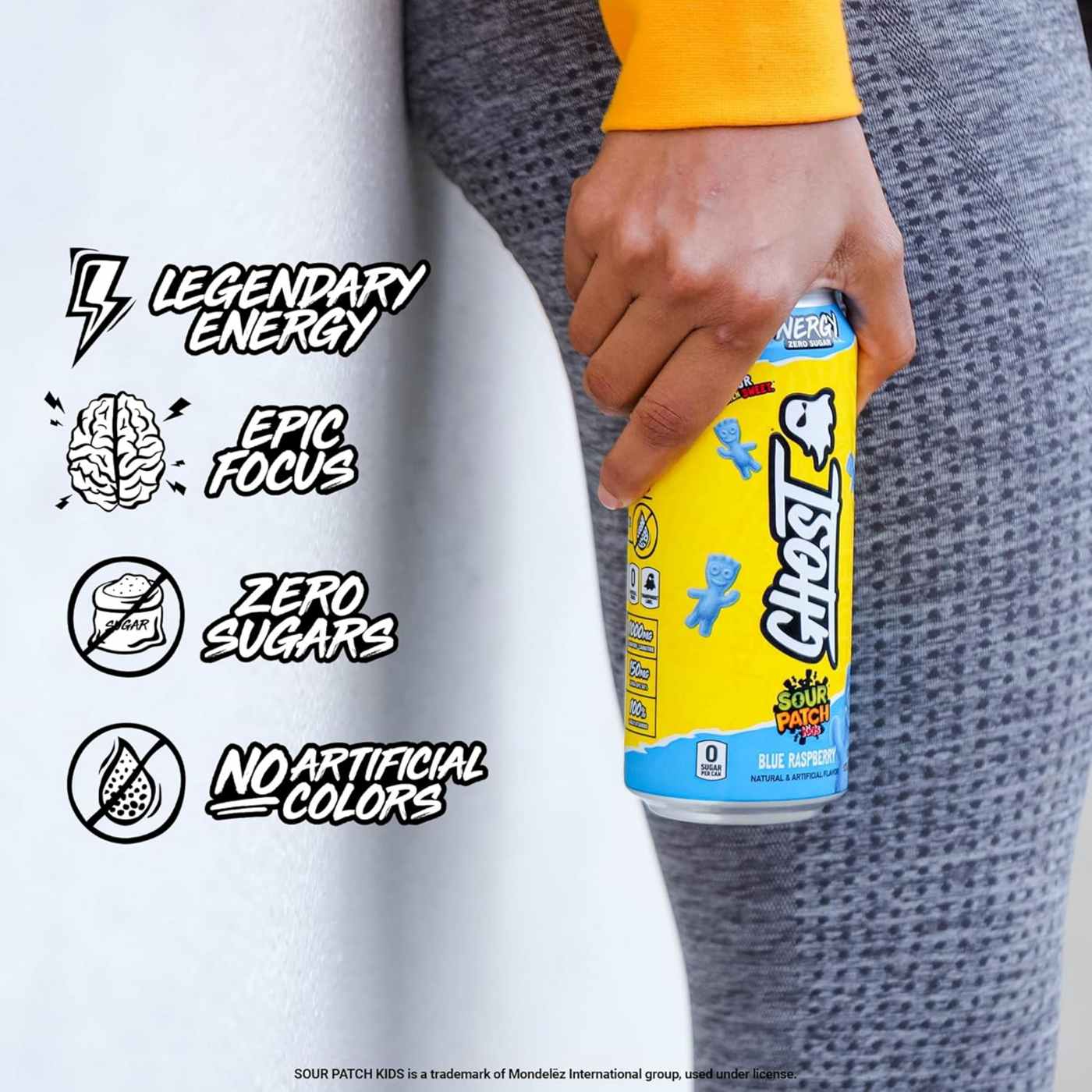 Ghost Zero Sugar Sour Patch Kids Blue Raspberry Energy Drink; image 7 of 7