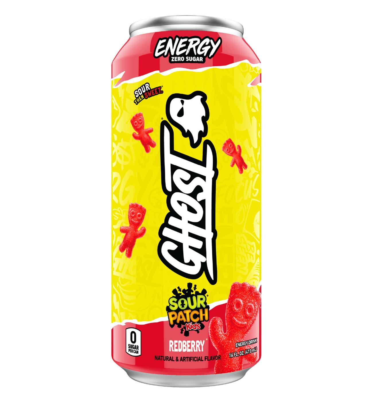 Ghost Zero Sugar Sour Patch Kids Redberry Energy Drink; image 1 of 7