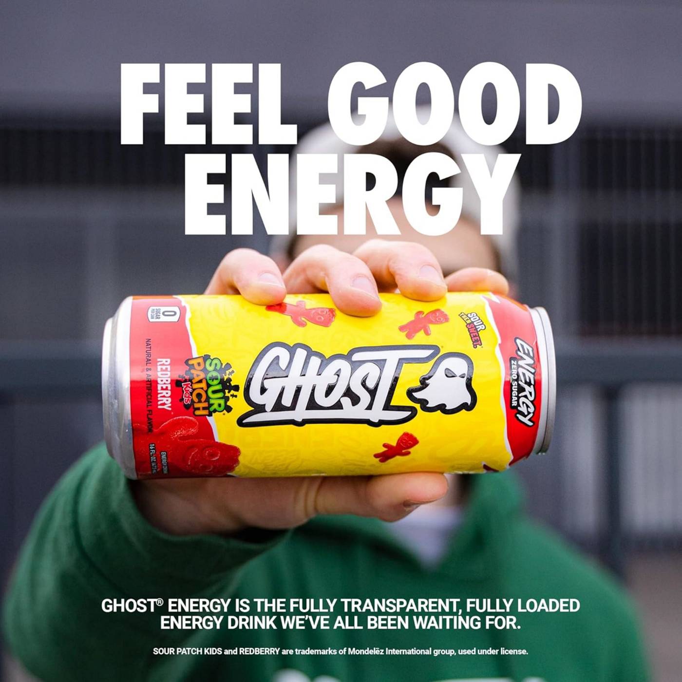 Ghost Zero Sugar Sour Patch Kids Redberry Energy Drink; image 2 of 7