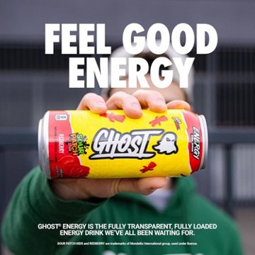 Ghost Zero Sugar Sour Patch Kids Redberry Energy Drink, 16 oz