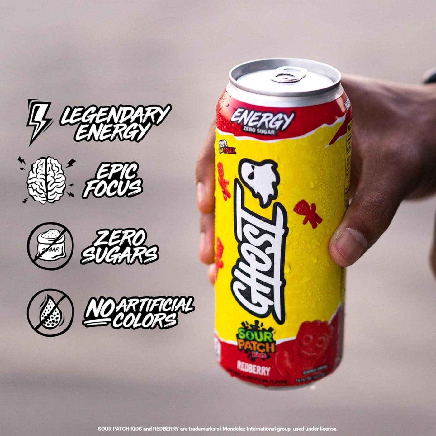 Ghost Zero Sugar Sour Patch Kids Redberry Energy Drink; image 4 of 7
