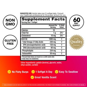 MegaRed 1000mg Ultra Strength Omega-3 Krill Oil