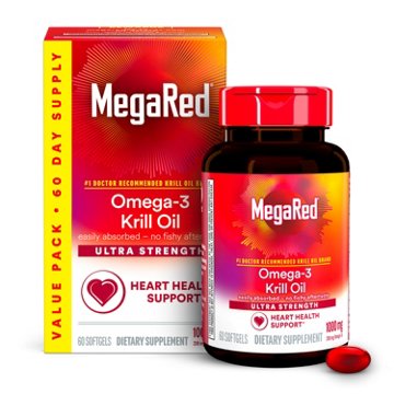 MegaRed 1000mg Ultra Strength Omega-3 Krill Oil