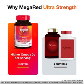 MegaRed 1000mg Ultra Strength Omega-3 Krill Oil