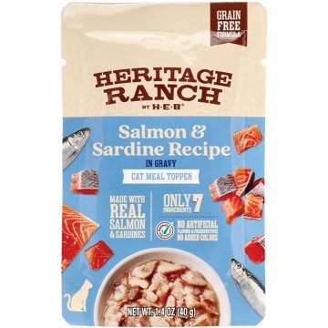 Heritage Ranch by H-E-B Grain-Free Cat Meal Topper - Salmon & Sardine