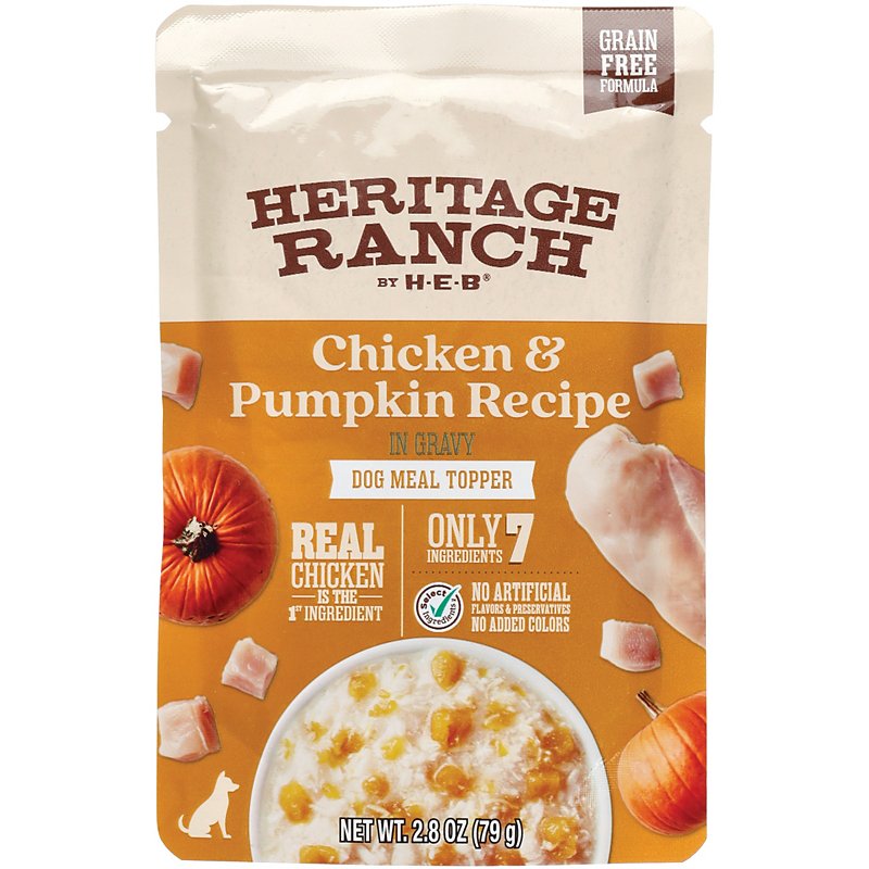 Heritage Ranch by H-E-B Grain-Free Dog Meal Topper - Chicken & Pumpkin ...