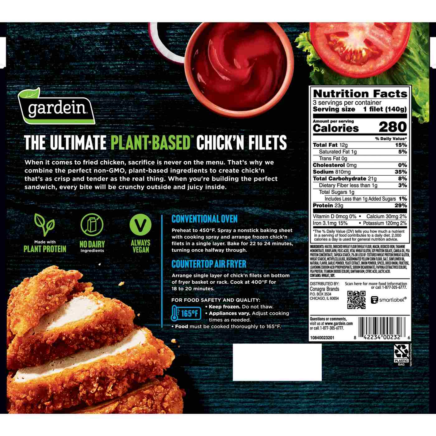 Gardein Ultimate Plant-Based Vegan Chick'n Filets; image 4 of 7