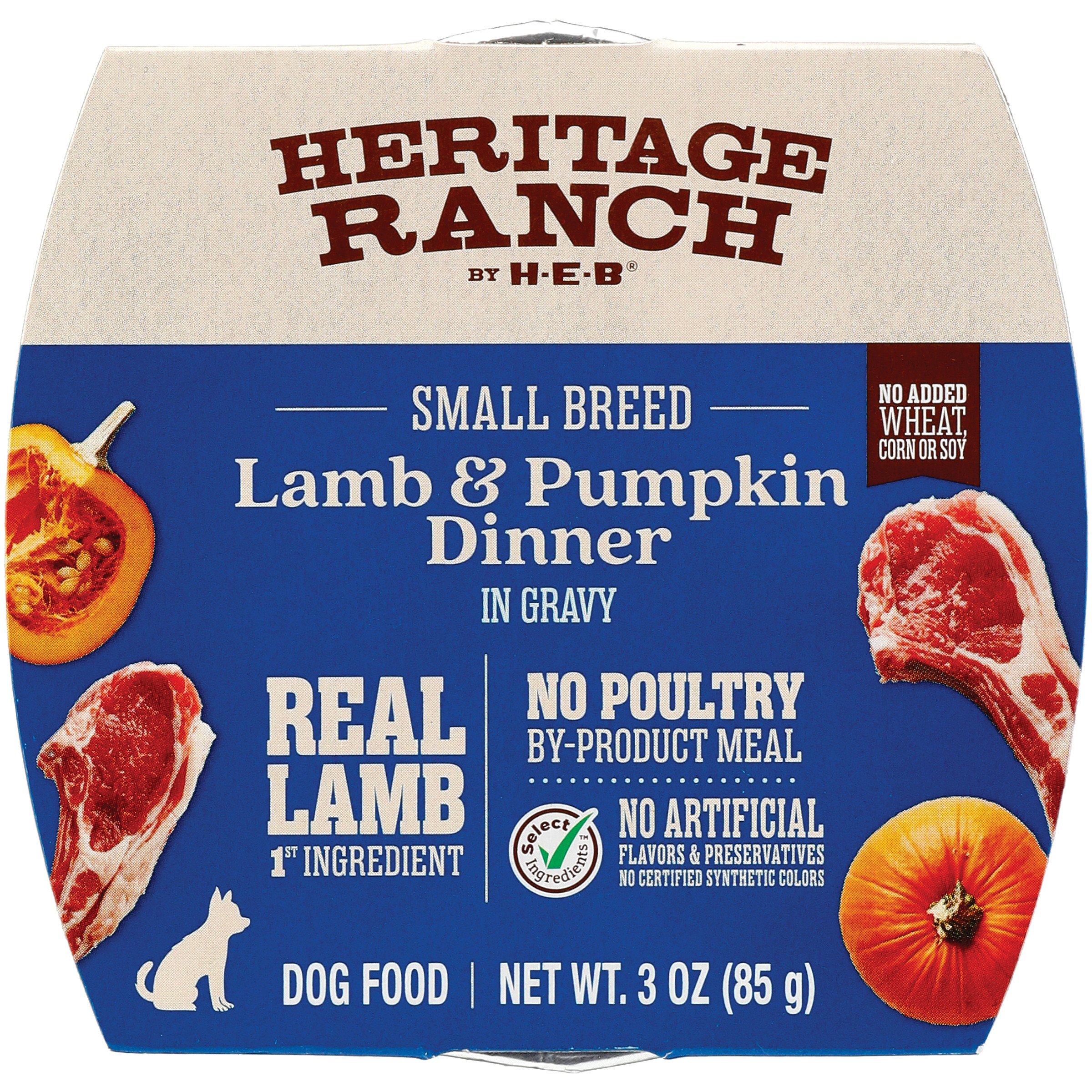 Heritage Ranch by HEB Lamb & Pumpkin Dinner Wet Dog Food Shop Dogs