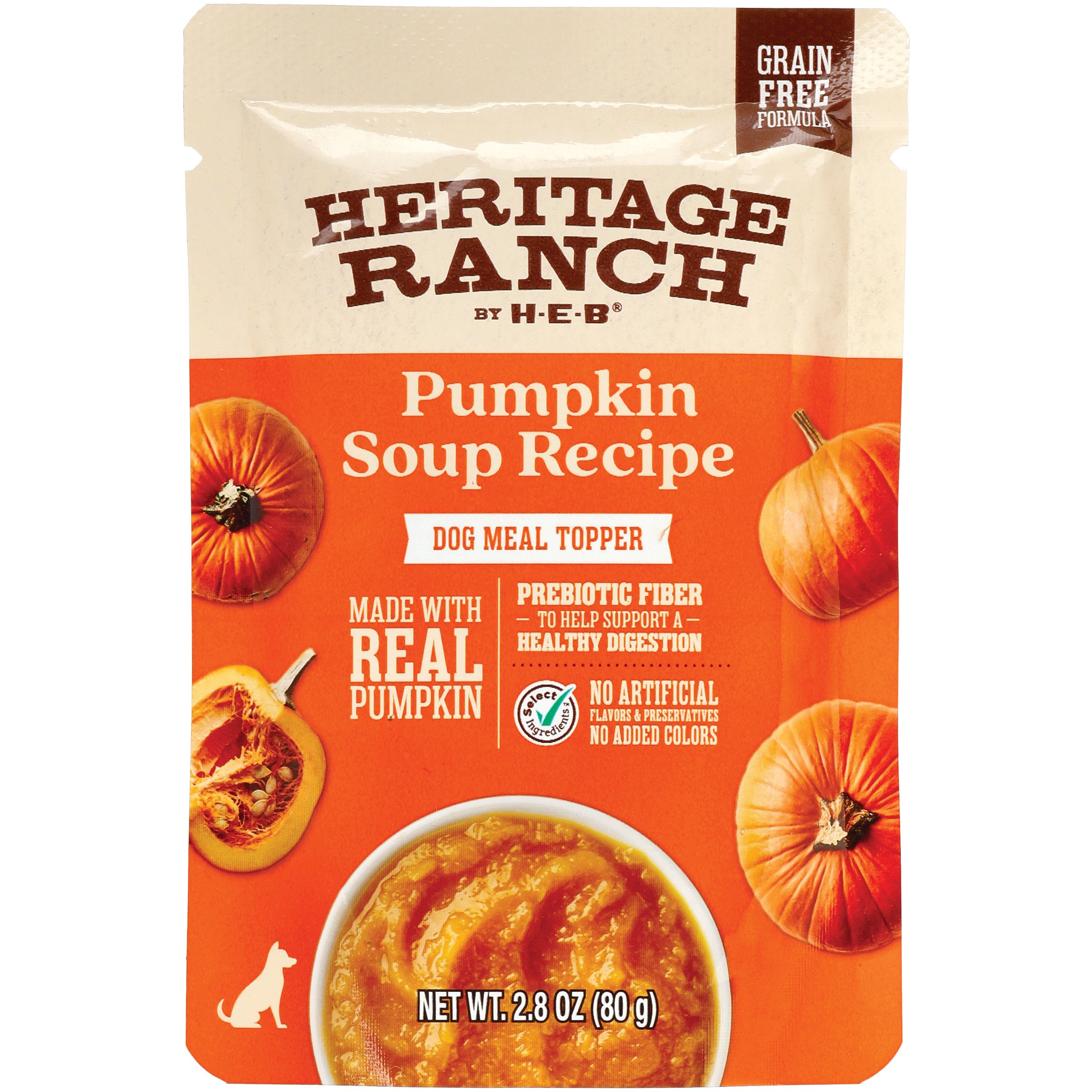 Heritage Ranch by H E B Grain Free Dog Meal Topper Pumpkin Soup