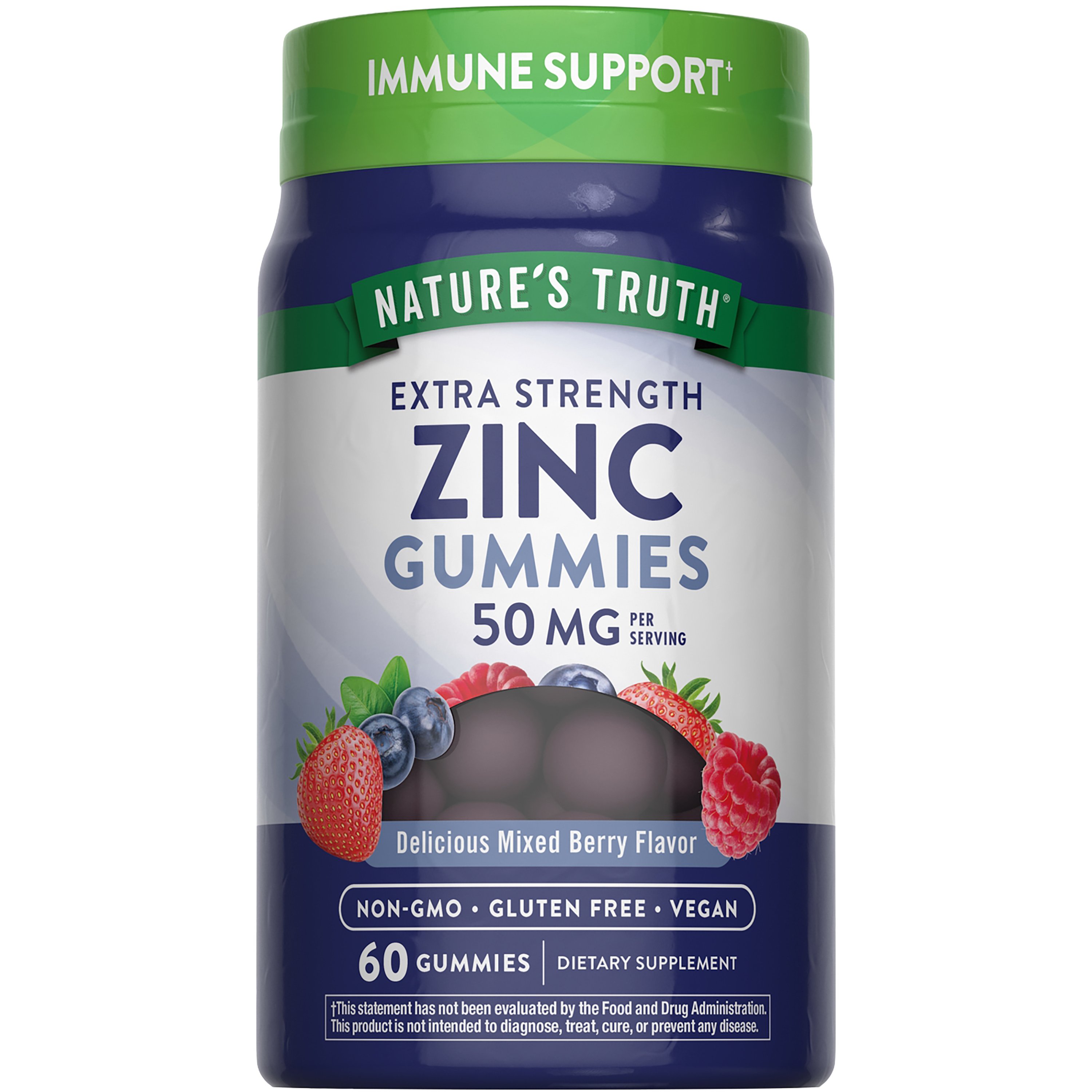 Nature's Truth Extra Strength Zinc 50 mg Mixed Berry Gummies Shop