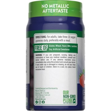 Nature's Truth Extra Strength Zinc 50mg Gummies - Mixed Berry, 60 ct